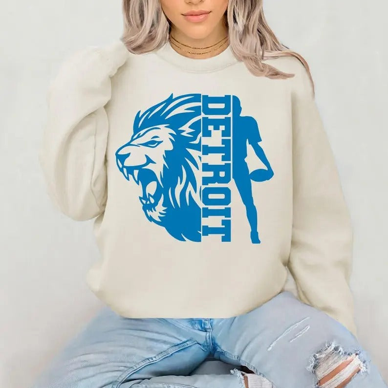 Detroit Football Sweatshirt, Cool Lions Football Sweatshirt, Detroit Game Day Sweatshirt T-Shirts, Hoodie | ZylaModa.com