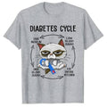 Diabetes Cycle Shirt, Diabetes Awareness Cat Cycle Diabetic Life T-shirt, Diabetes Awareness Diabetes Awareness Month...