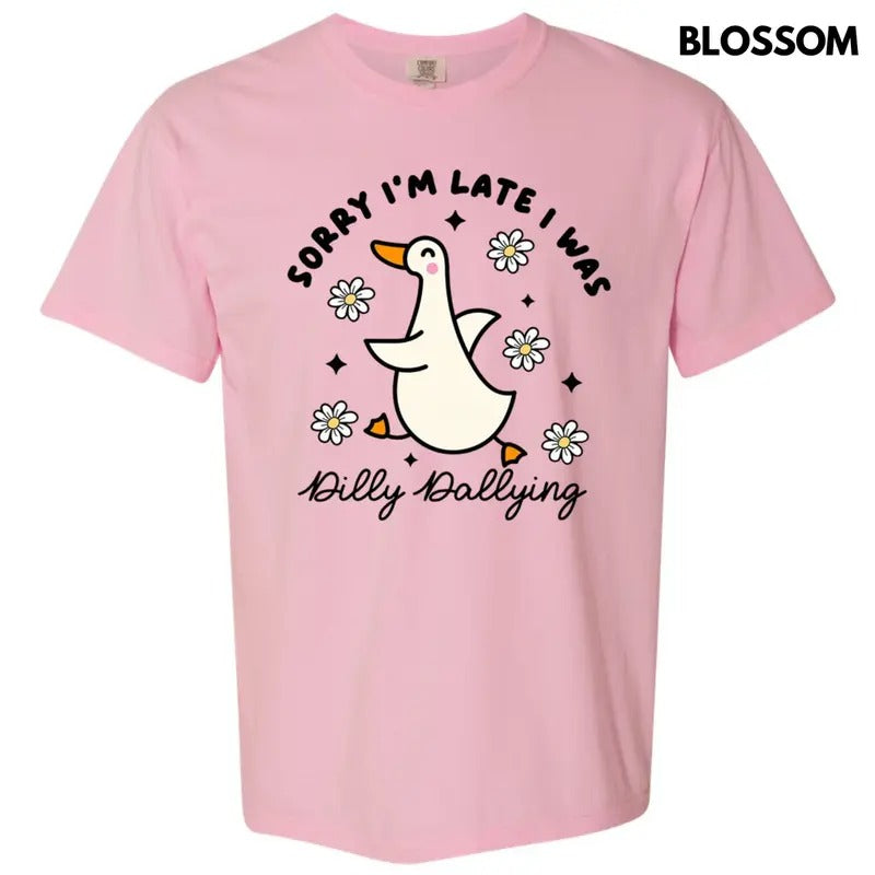 Dilly Dallying Goose Comfort Colors T-Shirt Hoodie, Sweatshirt | ZylaModa.com