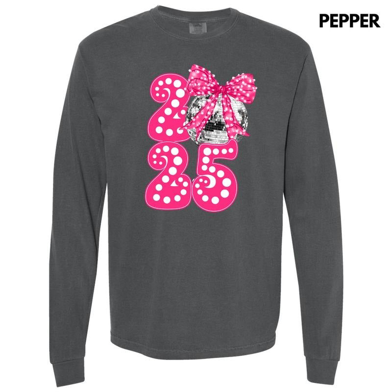 Disco 2025 Hot Pink Long Sleeve Comfort Colors T-Shirt 'NLB' Hoodie, Sweatshirt | ZylaModa.com