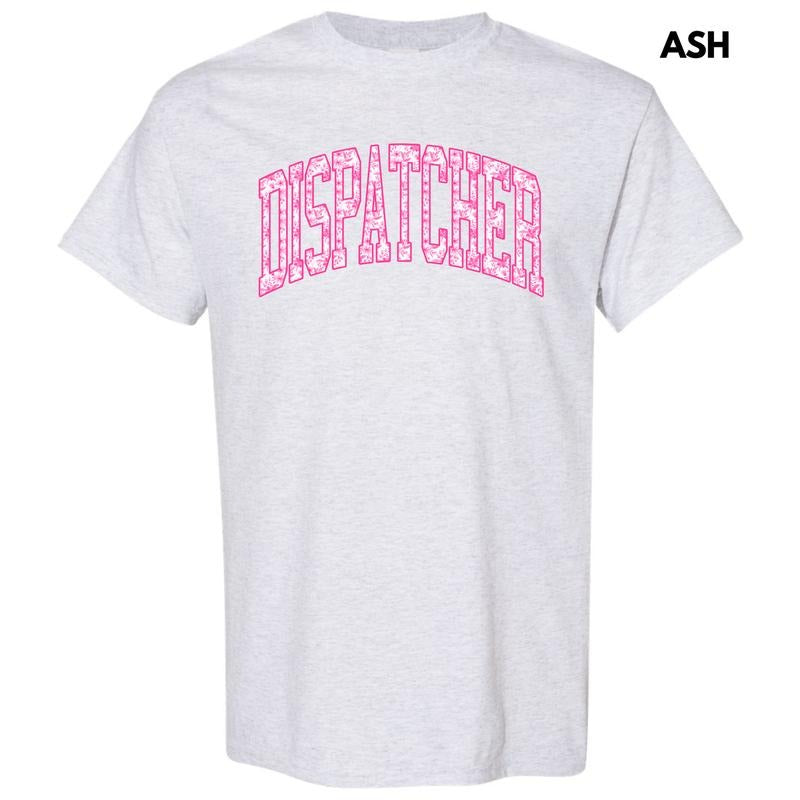 Dispatcher Pink Floral Gildan Short Sleeve T-Shirt 'NLB' Hoodie, Sweatshirt | ZylaModa.com