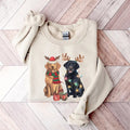 Dog Christmas Sweatshirt, Golden Retriever and Black Labrabor, Dog Christmas Sweatshirt, GB T-Shirts, Hoodie | ZylaModa.com