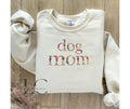 Dog Mom Floral Print Embroidered Sweatshirt - Cozy Pet Lover Apparel - Custom Dog Mom Jumper T-Shirts, Hoodie | ZylaModa.com