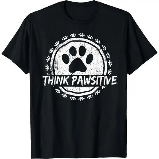 Dog Paw print Pawsitive Pet lover T-Shirt Made in USA Hoodie, Sweatshirt | ZylaModa.com