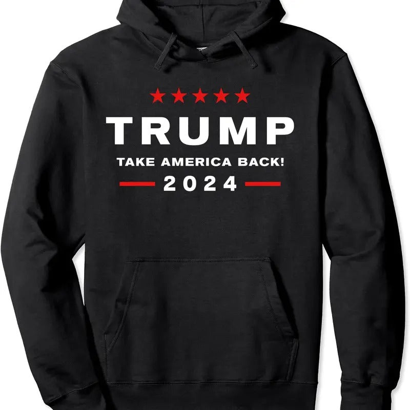 Donald Trump 2024 | Take America Back Election - The Return Hoodie | Unisex Hooded Sweatshirt T-Shirts | ZylaModa.com