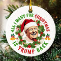 Donald Trump Santa All I Want For Christmas Ornament T-Shirts, Hoodie, Sweatshirt | ZylaModa.com