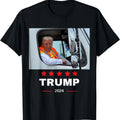 Donald Trump rides in garbage truck T-Shirt Hoodie, Sweatshirt | ZylaModa.com