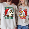 Double Christmas Sweatshirt Tshirt, Christmas Couples Matching Shirt Hoodie | ZylaModa.com