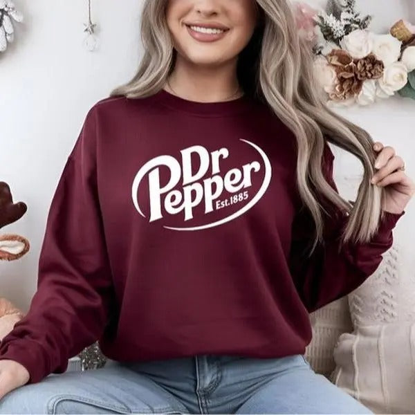 Dr Pepper Est 1885 Sweatshirt, Dr Pepper Soda Lover Unisex Crewneck T-Shirts, Hoodie | ZylaModa.com