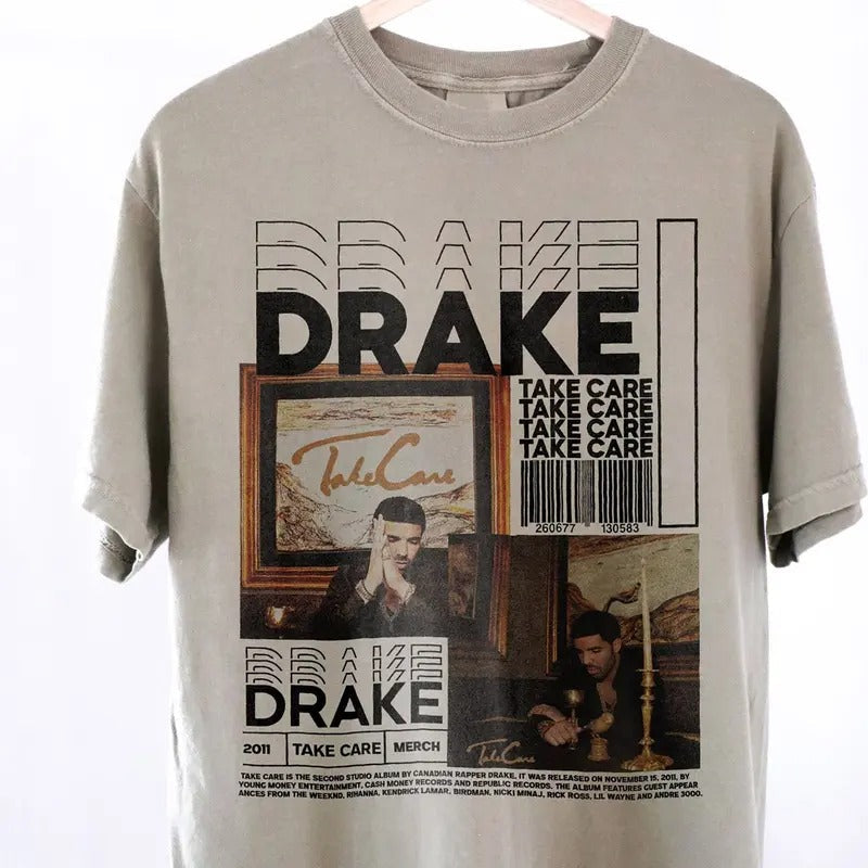 Drake Take Care Tee Shirt, Vintage Drake T-Shirt, Drake Tour Tee Shirt, Drake Rapper Tee Shirt, Drake Take Care T-Shirt...