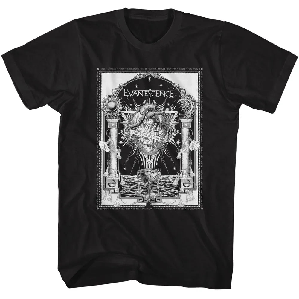Evanescence Broken Pieces Heart Official T-Shirt Hoodie, Sweatshirt | ZylaModa.com