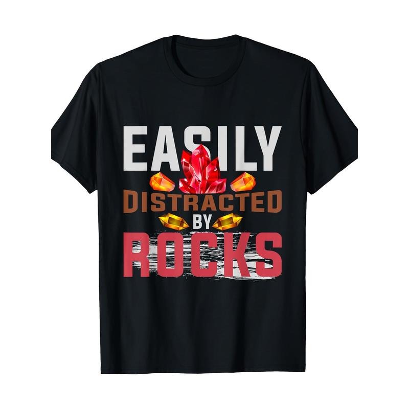 Easily distracted Rock Geology T-shirt -100% cotton Made in USA Hoodie, Sweatshirt | ZylaModa.com