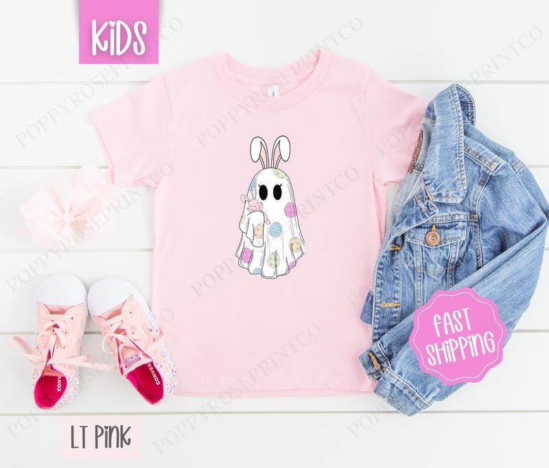 Easter Ghost Kids Shirt - Easter Children's Tshirt - Cute Youth Tee Gildan Hoodie, Sweatshirt | ZylaModa.com