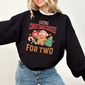 Eating Cookies for Two Christmas Pregnancy Announcement Sweatshirt, XMas Maternity Tee Holiday Gender Reveal Outfit New...