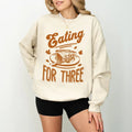 Eating for Three Pregnancy Announcement Sweatshirt, Twin Maternity Shirt Hoodie | ZylaModa.com