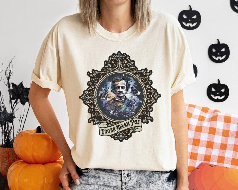 Edgar Allan Poe Shirt, Poet, Poetry Lover Tee, Book, Reading Lover Shirt, , Gothic, Light Academia Gifts, Comfort Colours...