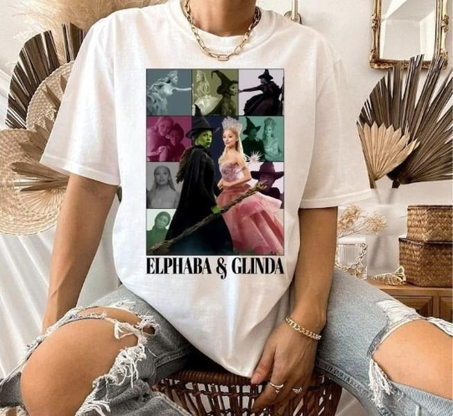 Elphaba And Glinda The Eras Tour Essential T-Shirt, Wicked Movie shirt Hoodie, Sweatshirt | ZylaModa.com