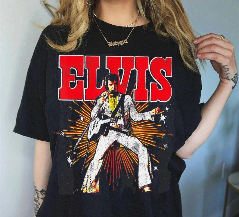 Elvis Presley Official Retro Shirt, Music Rock And Roll Shirt, King Of Rock T-Shirt, Elvis Presley Lovers Tee Great Gift...