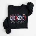 Emergency Department 4th of July Sweatshirt, USA Emergency Room Nurse Shirt, ER Nurse ER Tech Sweatshirt, Emergency Nurse...