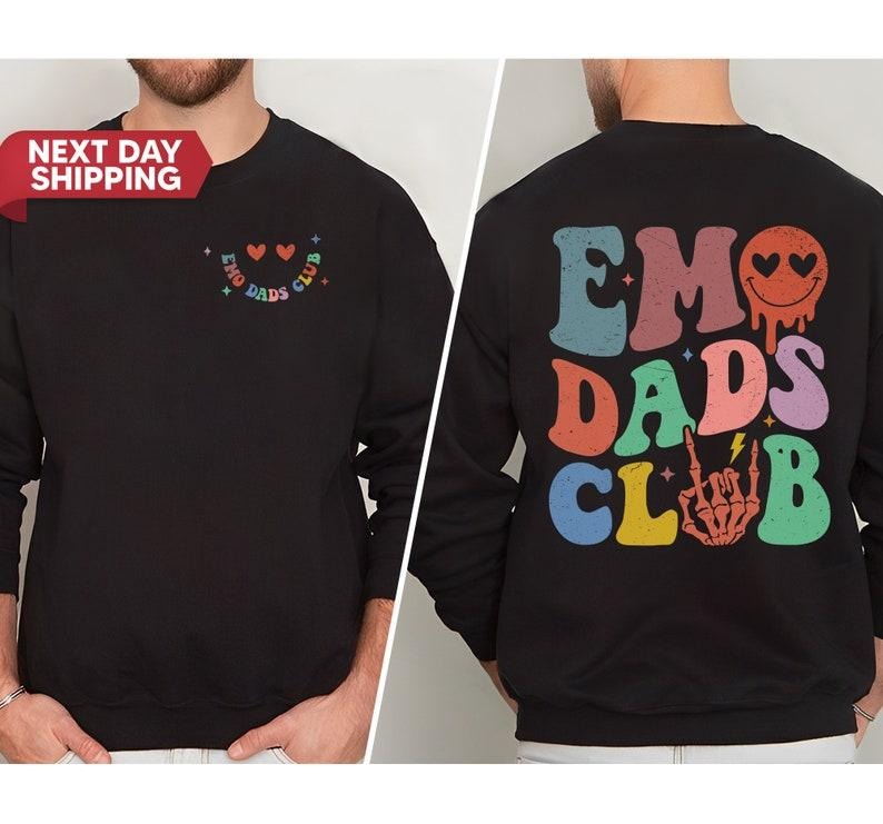 Emo Dads Club Shirt, Cool Dads Club Sweatshirt, Father's Day Crewneck, Cool Birthday Gift for Dad, Sweatshirt for Daddy ...