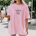 Endless Love Club Embroidered Sweatshirt, Good Vibes Sweatshirt, Quotes Sweater, Comfort Colors Embroidered T-Shirt EMB...