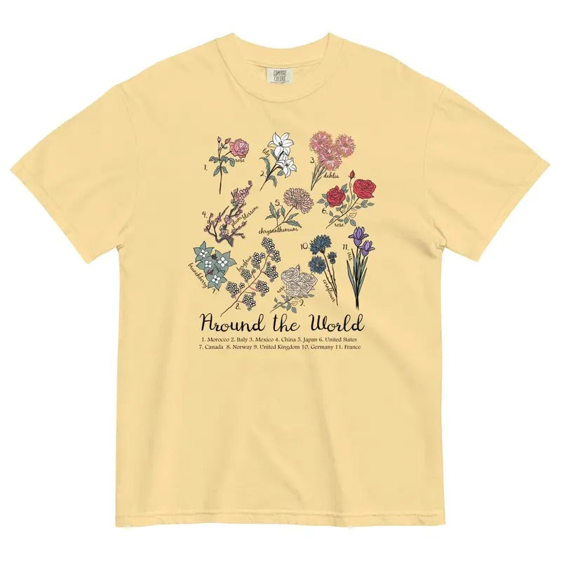 Epcot Flowers T-shirt, Flower and Garden Shirt, World Showcase Flowers Heavyweight Tee Hoodie, Sweatshirt | ZylaModa.com