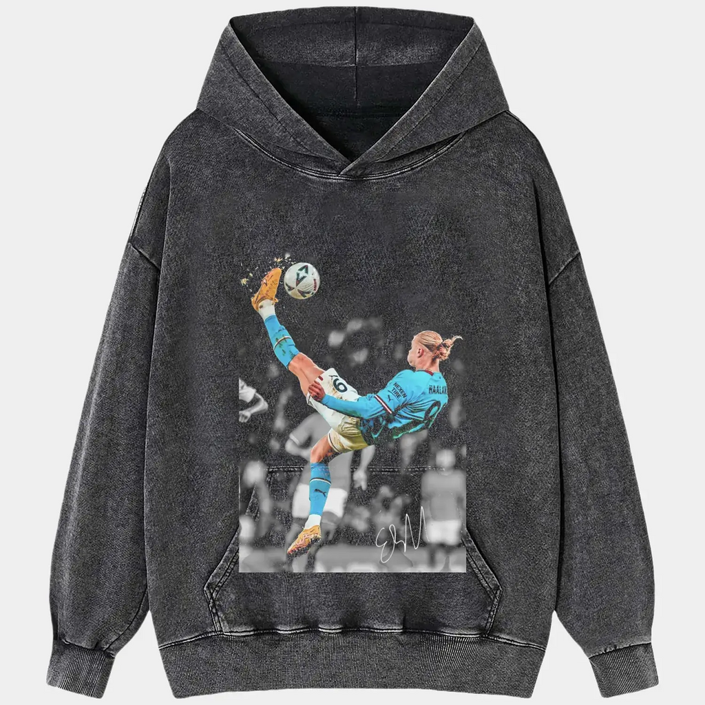 Erling Haaland Bicycle kick Tee Hoodie, Sweatshirt | ZylaModa.com (Image 2)