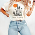 Everyday Is Trash Day Raccoon Meme Tshirt, Retro Sunset Tee, Cool Style Raccoon Shirt, Distressed Meme T-Shirt,Funny...