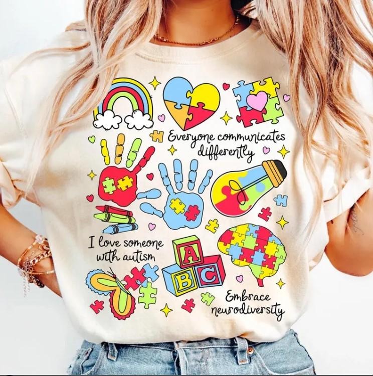 Everyone Communicates Differently Shirt, Autism Shirt Hoodie, Sweatshirt | ZylaModa.com