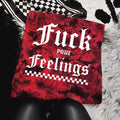 ' F*ck Your Feelings' Red & Black Tie Dye Crewneck Sweatshirt, T Shirt, or Hoodie Pullover , Alt, Grunge, Goth,...