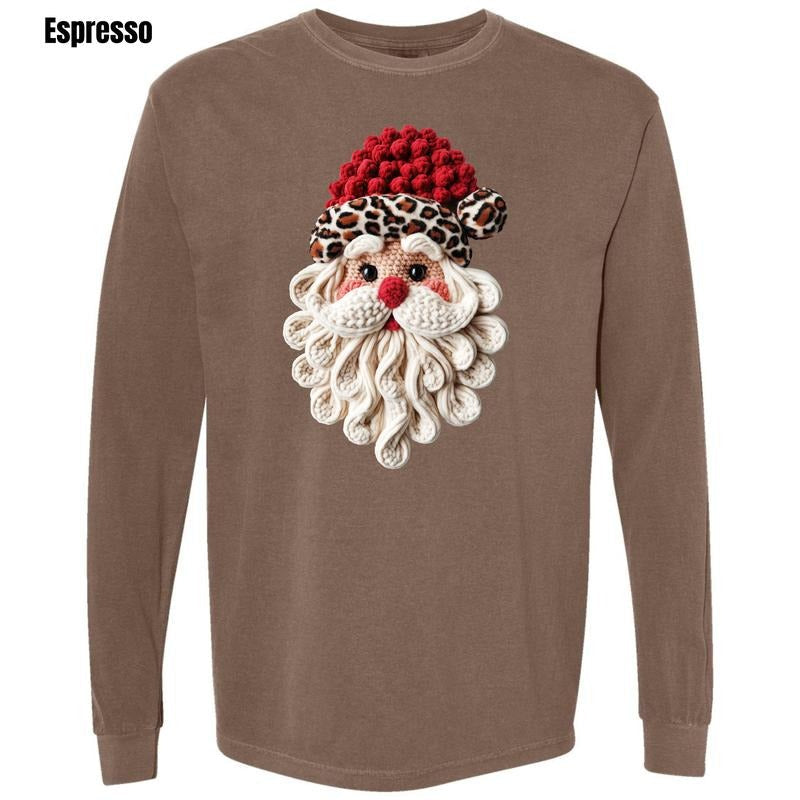 FAKE Crochet Santa Comfort Colors Long Sleeve T-Shirt 'NLB' Hoodie, Sweatshirt | ZylaModa.com