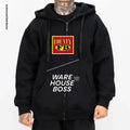 FB COUNTY Men's Heavyweight Full Zipper Hoodie Oversized Hooded Full Zip Jackets with 2 Pockets Comfy Fleece Jackets Hip...