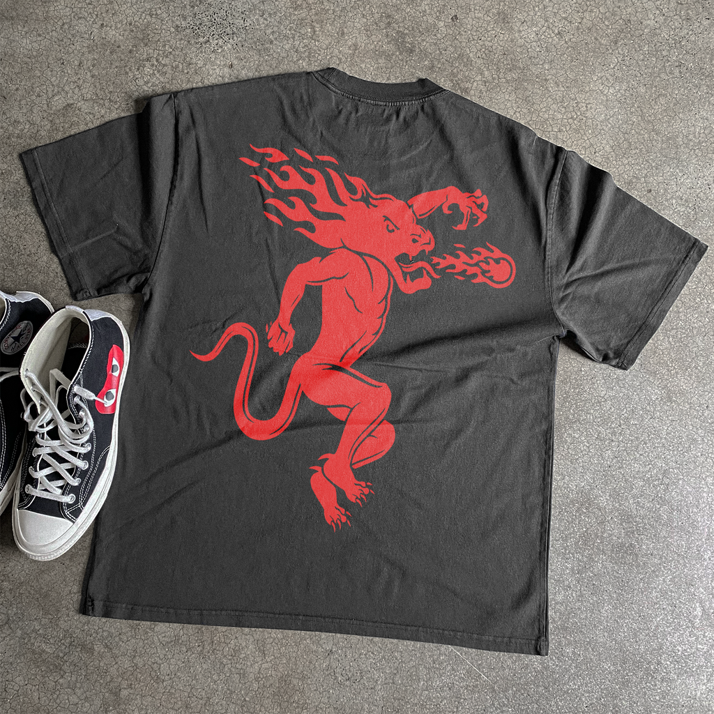 FIREBALL WHISKEY LOGO HEAVYWEIGHT BLACK T-SHIRT Hoodie, Sweatshirt | ZylaModa.com (Image 2)