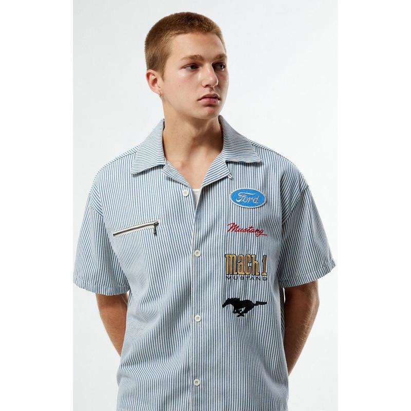 FORD Men's Button Down Work Shirt Hoodie, Sweatshirt | ZylaModa.com
