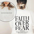 Faith Over Fear Christian Hoodie, Christian Sweatshirt, Jesus Hoodie Gift trend, 2 side  Hoodie and Sweater; T-shirt...