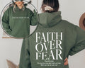 Faith Over Fear Christian Hoodie, Christian Sweatshirt, Jesus Hoodie, Trendy Hoodie, Bible Verse Hoodie, Gift For Her,...