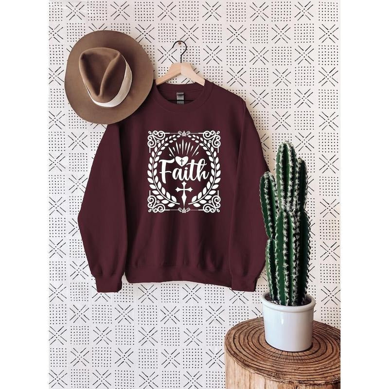 Faith Sweatshirt, Christian Shirts, Bible Verse Shirt, Religious Sweater, Jesus Shirt, Jesus Tee, Best Church Shirt Hoodie