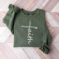 Faith Sweatshirt, Faith Cross Shirt, Christian Gift, Faith Gift, Christian Hoodie and Sweater; T-shirt | ZylaModa.com
