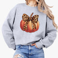 Fall Coquette Shirt, Retro Fall Comfort Tee, Fall Pumpkin Leopard Shirt, Autumn Girly Shirt, Halloween Cquette Shirt,...
