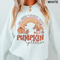 Fall Crewneck Sweatshirt, Fall Rainbow Crewneck, Retro Sweatshirt Graphic Oversized Halloween Graphic Crewneck, Cotton...