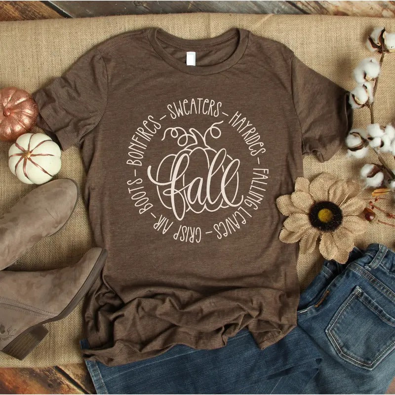 Fall Sweaters Hayrides Graphic Tee Hoodie, Sweatshirt | ZylaModa.com