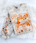 Fall Take Me to the Pumpkin Patch Falling Leaves Bleached Graphic Sweatshirt or Hoodie Unisex  Womenswear Crewneck Casual...