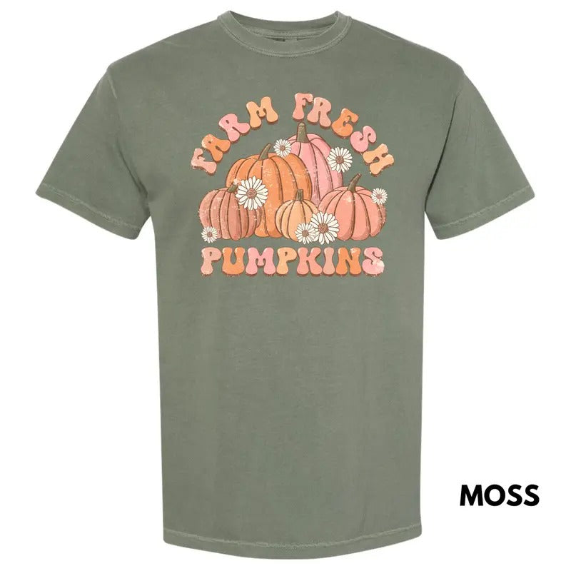 Farm Fresh Pumpkins Comfort Colors T-Shirt 'NLB' Hoodie, Sweatshirt | ZylaModa.com
