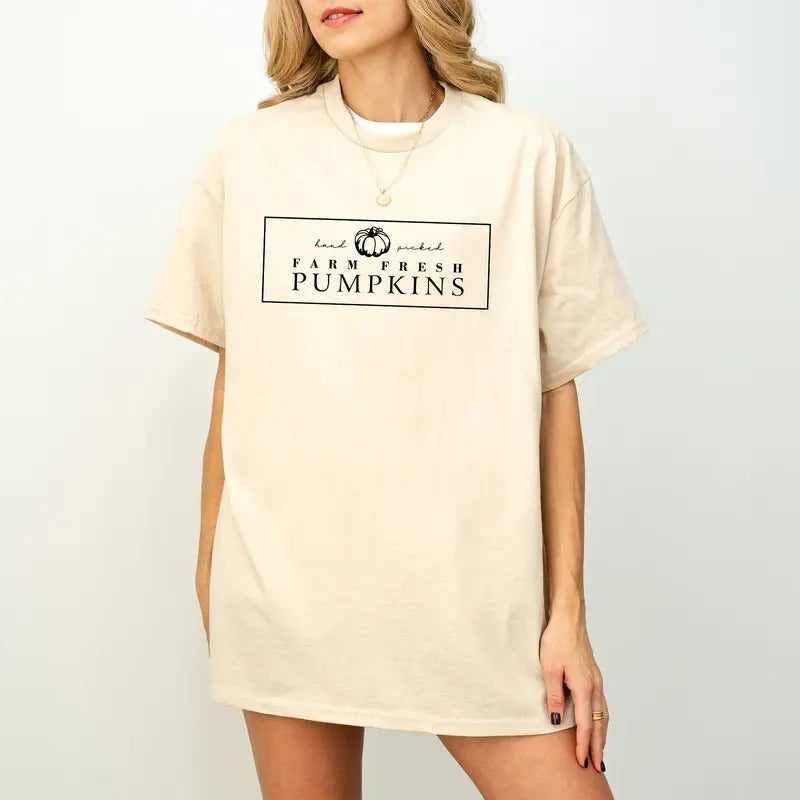 Farm Fresh PumpkinsT-Shirt, Fall sweatshirt, FLORAL pumpkin sweatshirt, Fall Crewneck Unisex Hoodie | ZylaModa.com