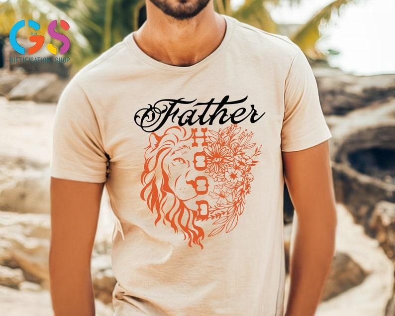 Fatherhood TShirt, Lion Dad Shirt, Father Days gifts From Kids, Father Shirt, Fathers Day Gifts For Grandpa, Cool Dad...