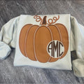 Faux Embroidered Monogram Sweatshirt - leave monogram in notes (first LAST middle) T-Shirts, Hoodie | ZylaModa.com