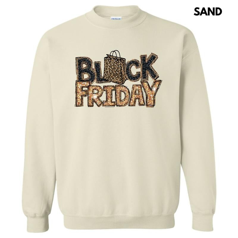 Faux Glitter Black Friday Sweatshirt 'NLB' T-Shirts, Hoodie | ZylaModa.com