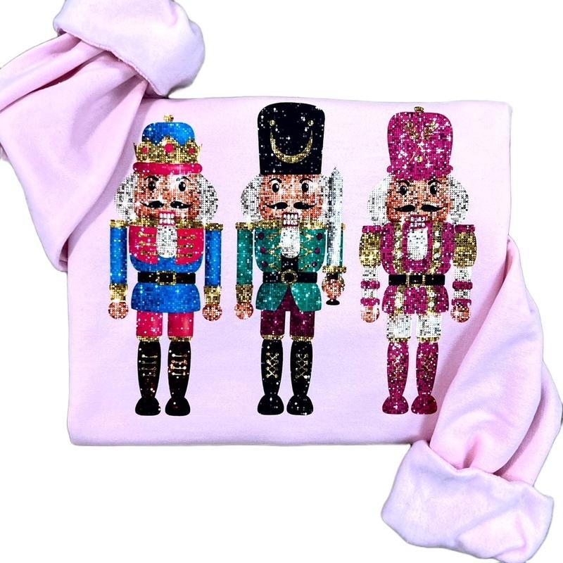 Faux Glitter Nutcracker Sweatshirt T-Shirts, Hoodie | ZylaModa.com