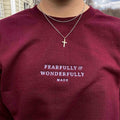 Fearfully and Wonderfully Made Christian Embroidered Sweatshirt, Christian Crewneck T-Shirts, Hoodie | ZylaModa.com