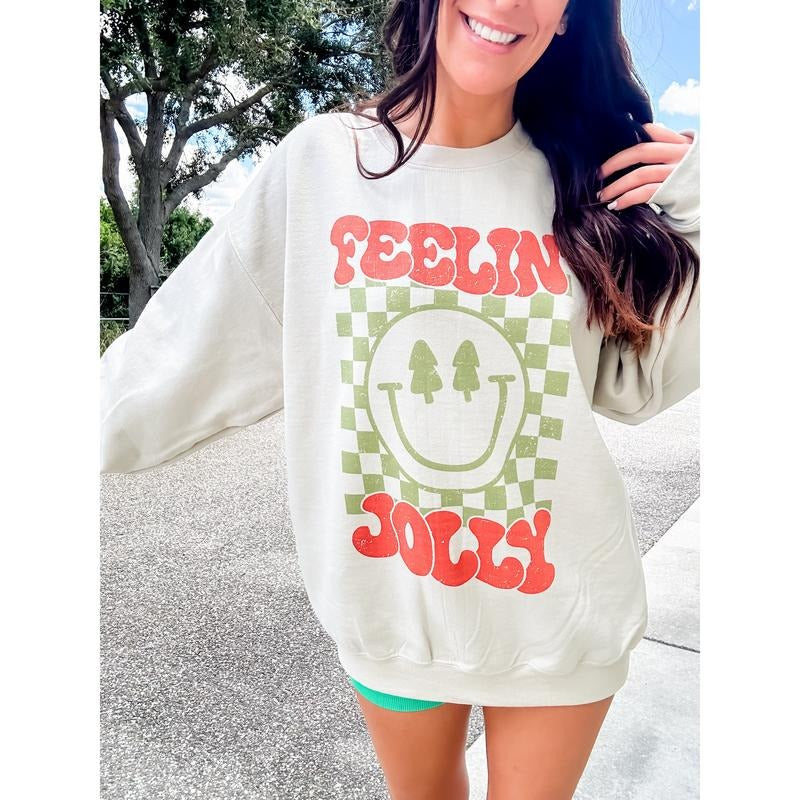 Feelin' Jolly Graphic Top T-Shirts, Hoodie, Sweatshirt | ZylaModa.com